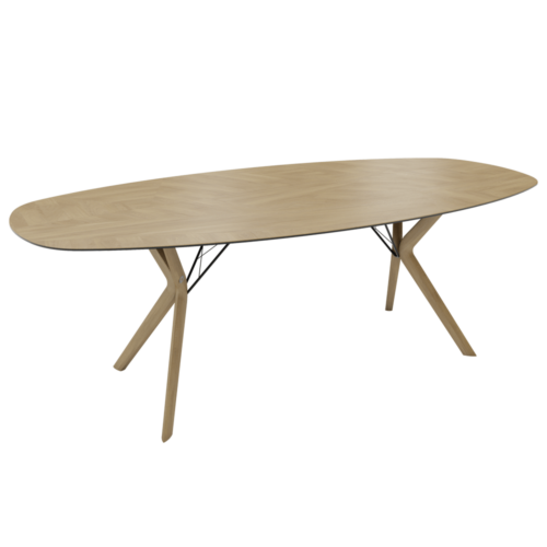 Deens ovale tafel Eclipse T0400 van Mobitec visgraat